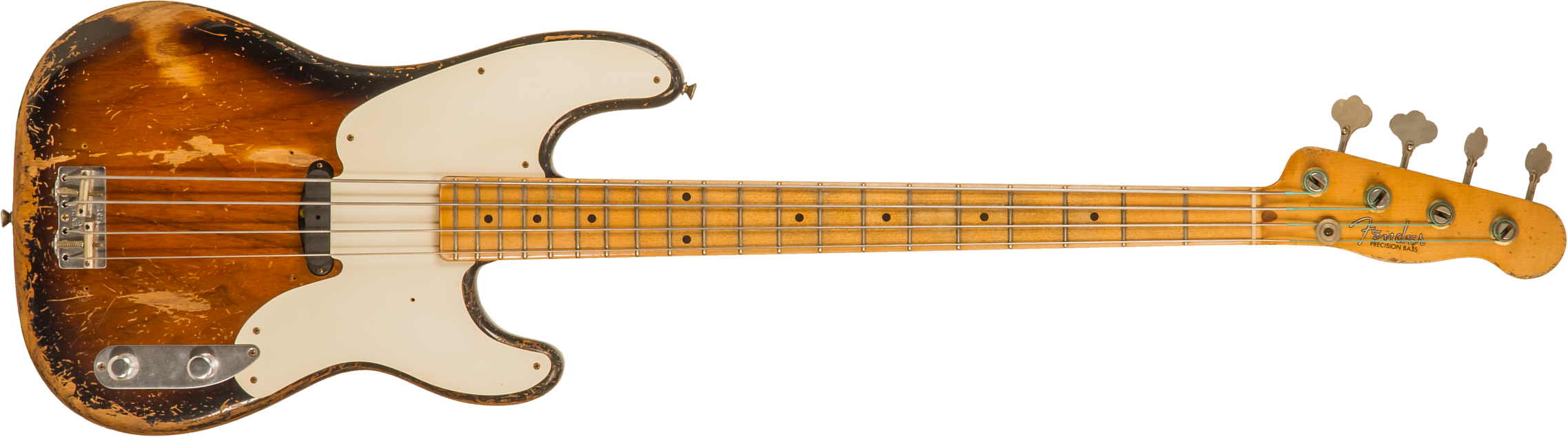 Fender Custom Shop Precision Bass 1955 Masterbuilt D.galuszka #xn3431 - Heavy Relic 2-color Sunburst - Bajo eléctrico de cuerpo sólido - Main picture