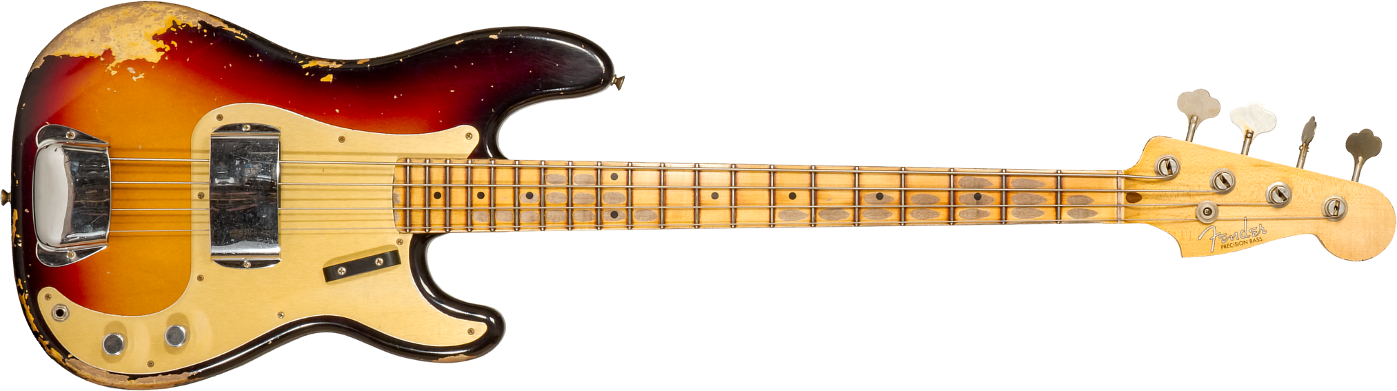 Fender Custom Shop Precision Bass 1958 Mn #cz573256 - Heavy Relic 3-color Sunburst - Bajo eléctrico de cuerpo sólido - Main picture