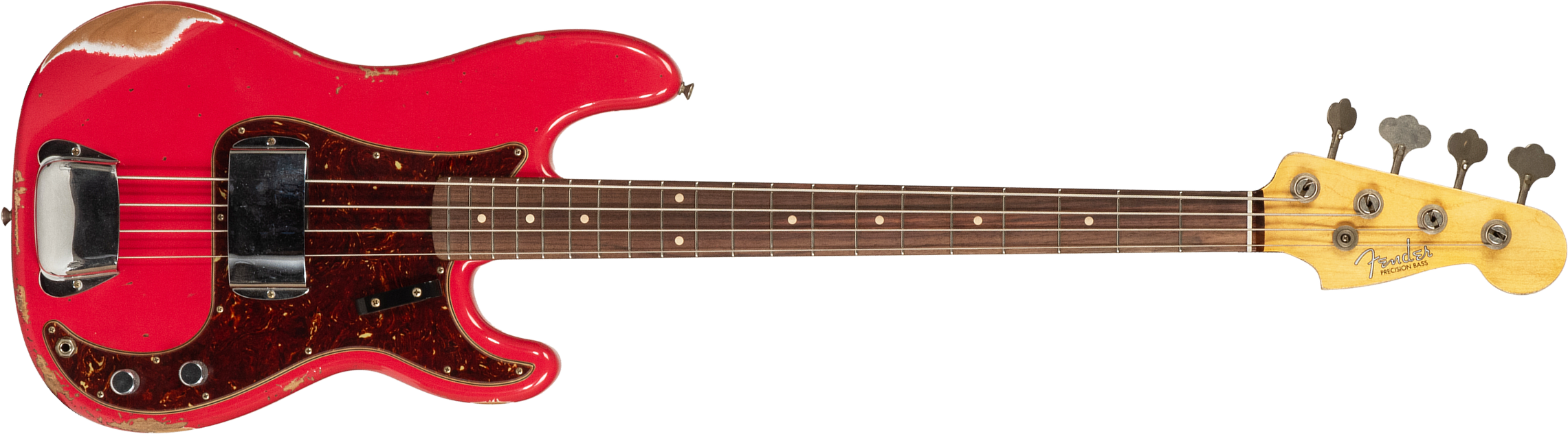 Fender Custom Shop Precision Bass 1960 Rw #r117926 - Heavy Relic Fiesta Red - Bajo eléctrico de cuerpo sólido - Main picture
