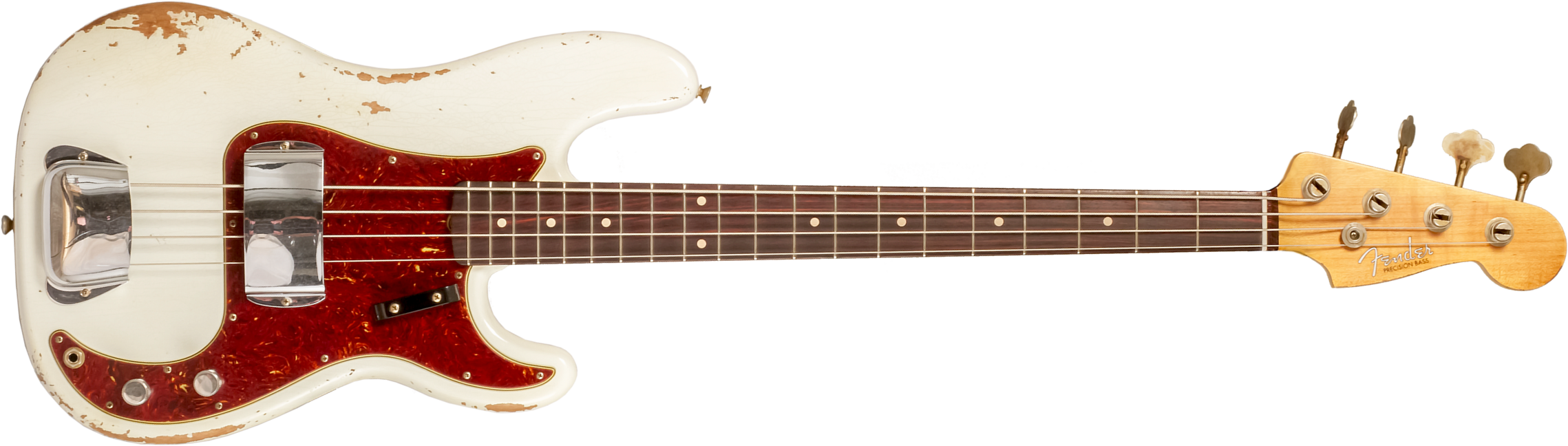 Fender Custom Shop Precision Bass 1960 Rw #r139029 - Heavy Relic Olympic White - Bajo eléctrico de cuerpo sólido - Main picture