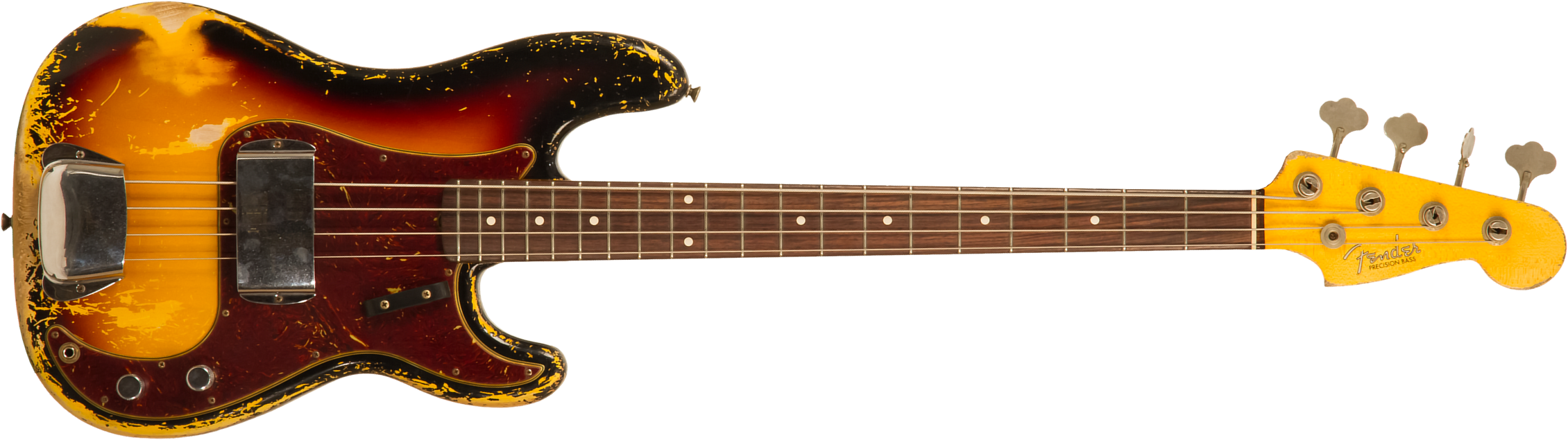 Fender Custom Shop Precision Bass 1962 Masterbuilt D.galuszka Rw #r119482 - Heavy Relic 3-color Sunburst - Bajo eléctrico de cuerpo sólido - Main pict