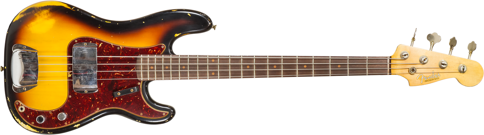 Fender Custom Shop Precision Bass 1963 Rw #cz560028 - Heavy Relic Aged 3-color Sunburst - Bajo eléctrico de cuerpo sólido - Main picture
