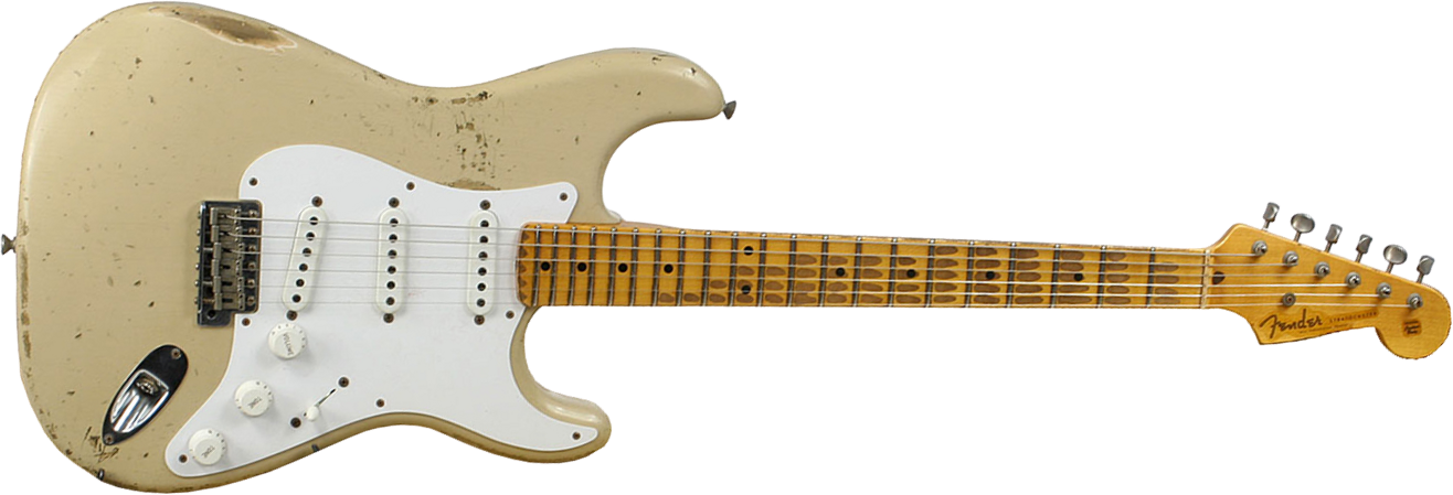 Fender Custom Shop Strat 1954 60th Anniversary Mn - Heavy Relic, Desert Sand - Guitarra eléctrica con forma de str. - Main picture