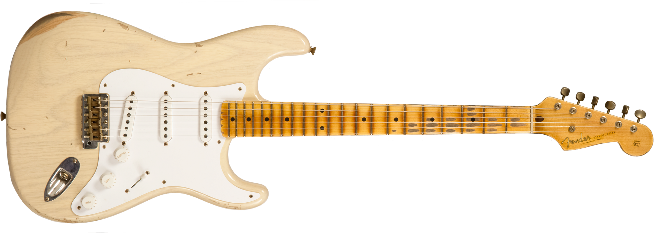 Fender Custom Shop Strat 1954 70th Anniv. 3s Trem Mn #xn5051 - Relic Vintage Blonde - Guitarra eléctrica con forma de str. - Main picture