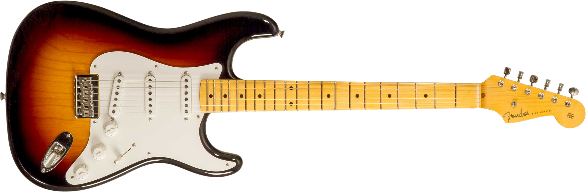 Fender Custom Shop Strat 1955 Vintage Custom Hardtail 3s Ht Mn #r142055 - Time Capsule 2-color Sunburst - Guitarra eléctrica con forma de str. - Main 