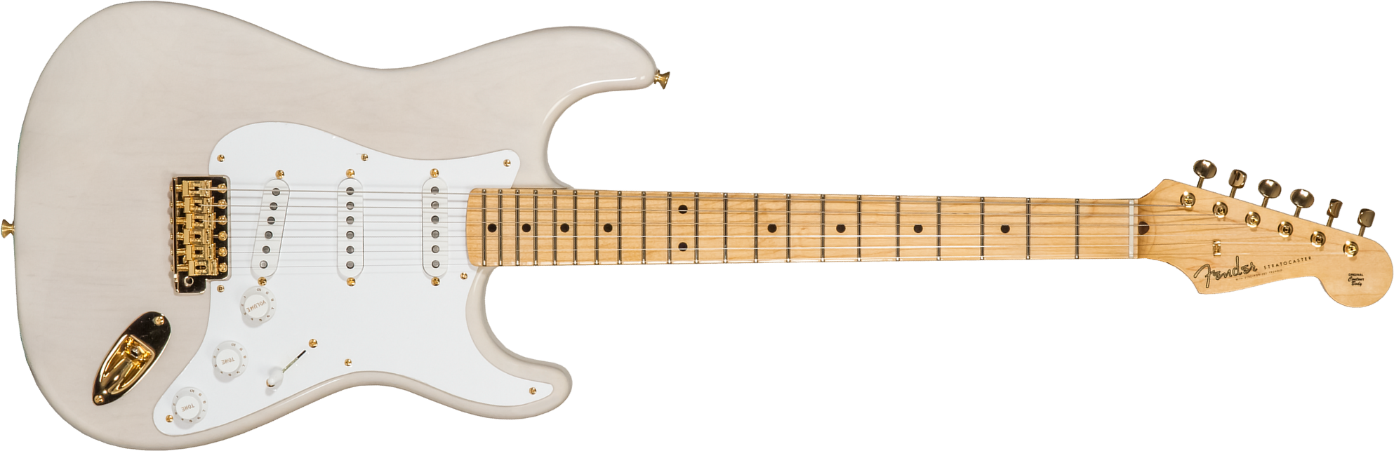 Fender Custom Shop Strat 1957 3s Trem Mn #r125475 - Nos White Blonde - Guitarra eléctrica con forma de str. - Main picture