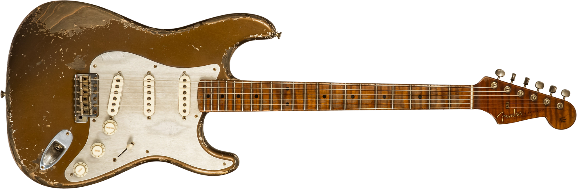 Fender Custom Shop Strat 1957 Masterbuilt D.wilson 3s Trem Mn #cz578116 - Relic Bronze - Guitarra eléctrica con forma de str. - Main picture