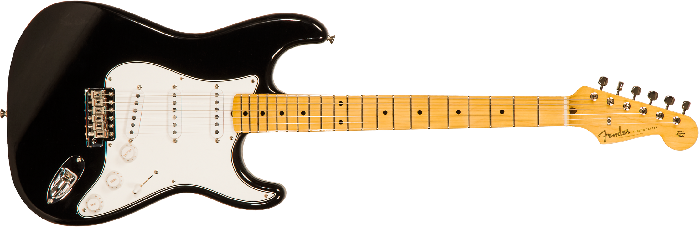 Fender Custom Shop Strat 1958 3s Trem Mn #r113828 - Closet Classic Black - Guitarra eléctrica con forma de str. - Main picture
