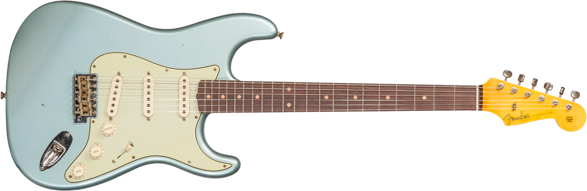 Fender Custom Shop Strat 1959 3s Trem Rw #cz570883 - Journeyman Relic Teal Green Metallic - Guitarra eléctrica con forma de str. - Main picture