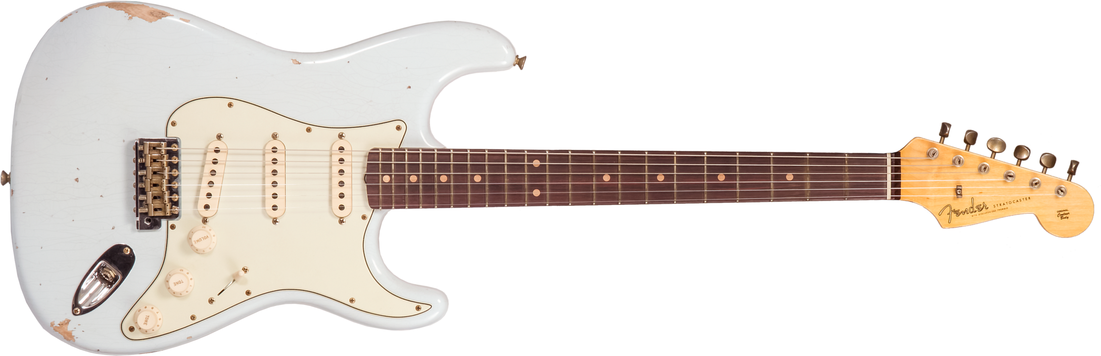 Fender Custom Shop Strat 1959 3s Trem Rw #r138342 - Relic Sonic Blue - Guitarra eléctrica con forma de str. - Main picture