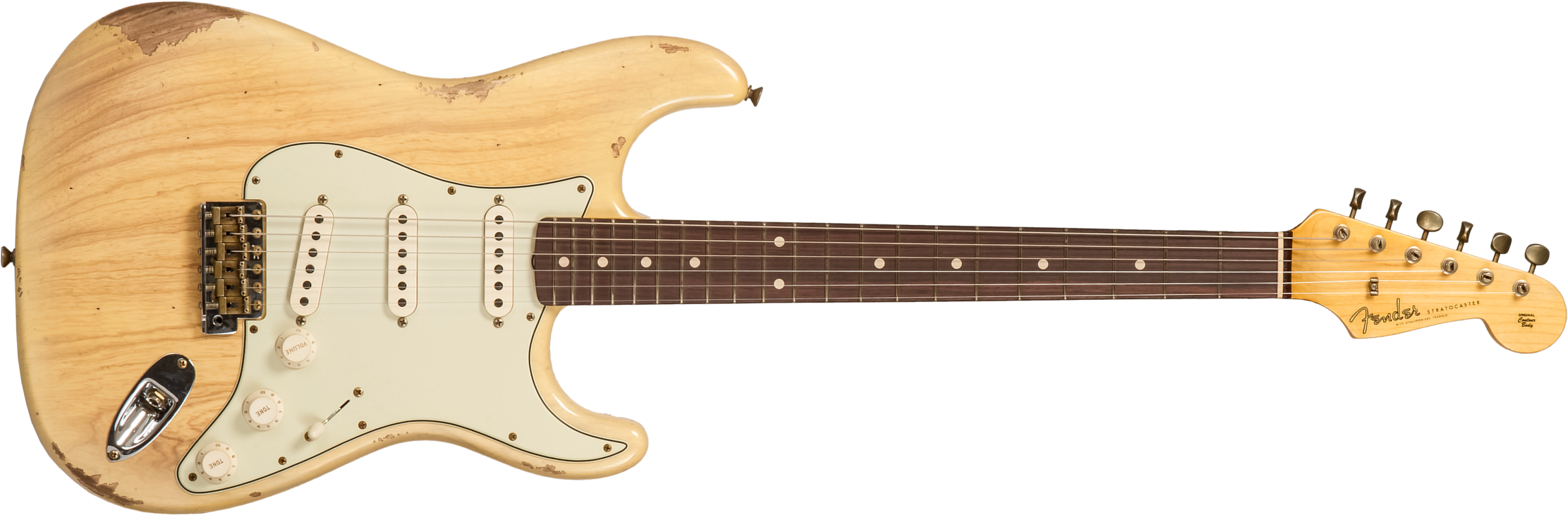 Fender Custom Shop Strat 1959 3s Trem Rw #r138376 - Relic Natural Blonde - Guitarra eléctrica con forma de str. - Main picture
