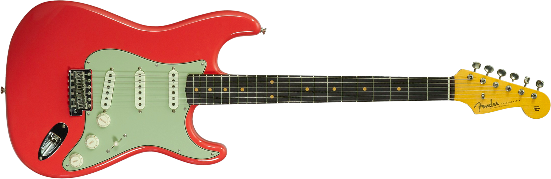Fender Custom Shop Strat 1959 Vintage Custom 3s Trem Rw #r148219 - Time Capsule Fiesta Red - Guitarra eléctrica con forma de str. - Main picture