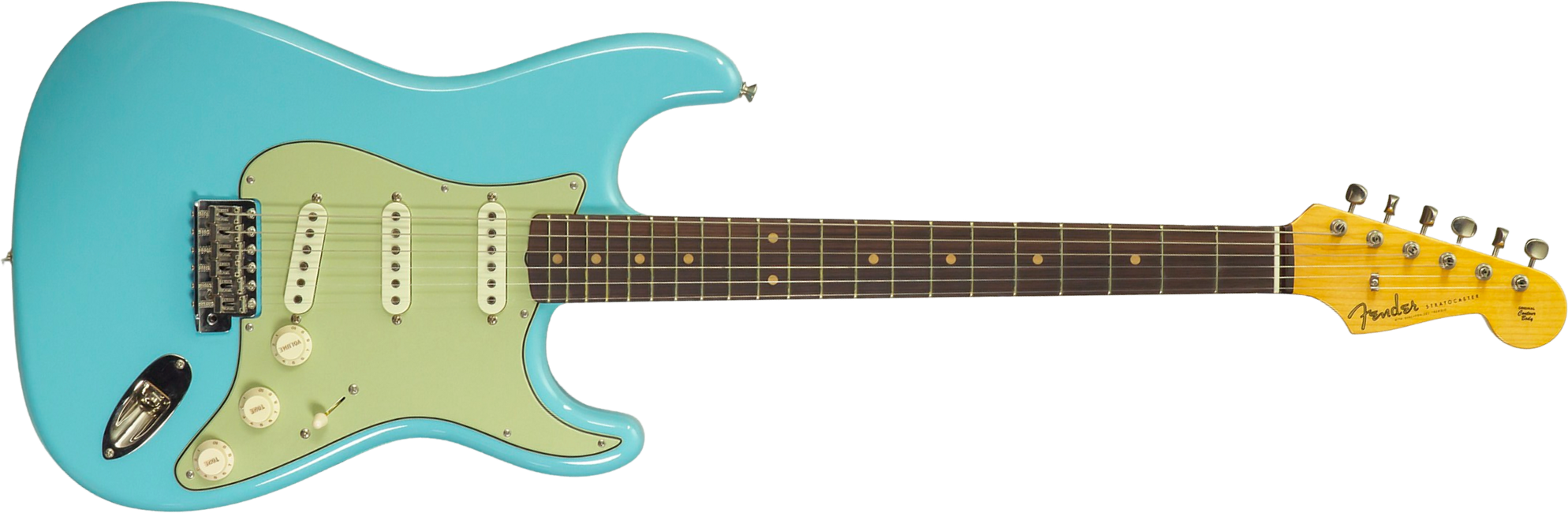 Fender Custom Shop Strat 1959 Vintage Custom 3s Trem Rw #r150835 - Time Capsule Daphne Blue - Guitarra eléctrica con forma de str. - Main picture