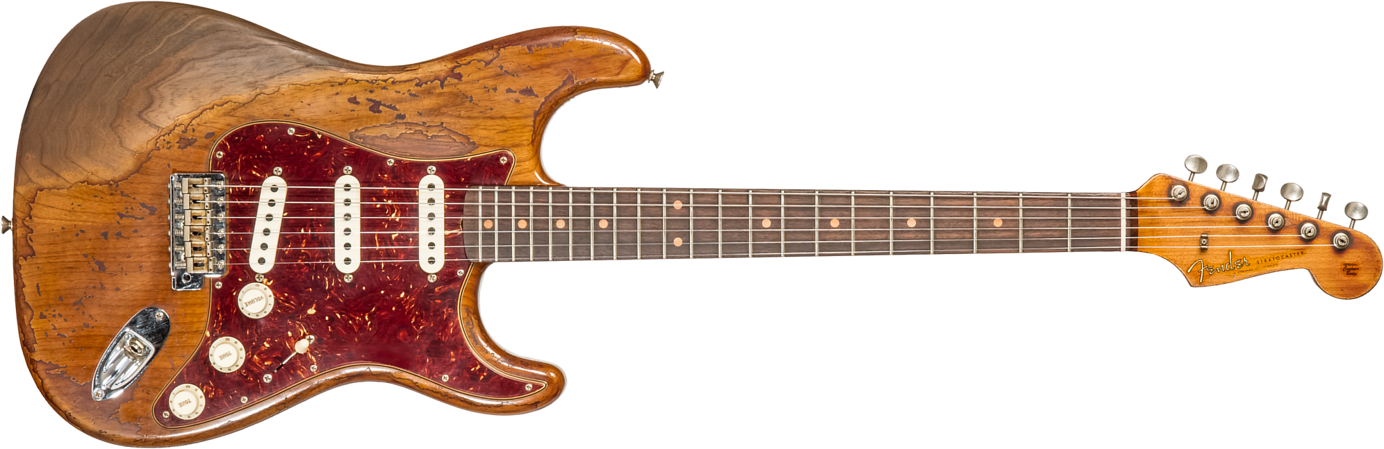 Fender Custom Shop Strat 1961 3s Trem Rw #cz570051 - Super Heavy Relic Natural - Guitarra eléctrica con forma de str. - Main picture