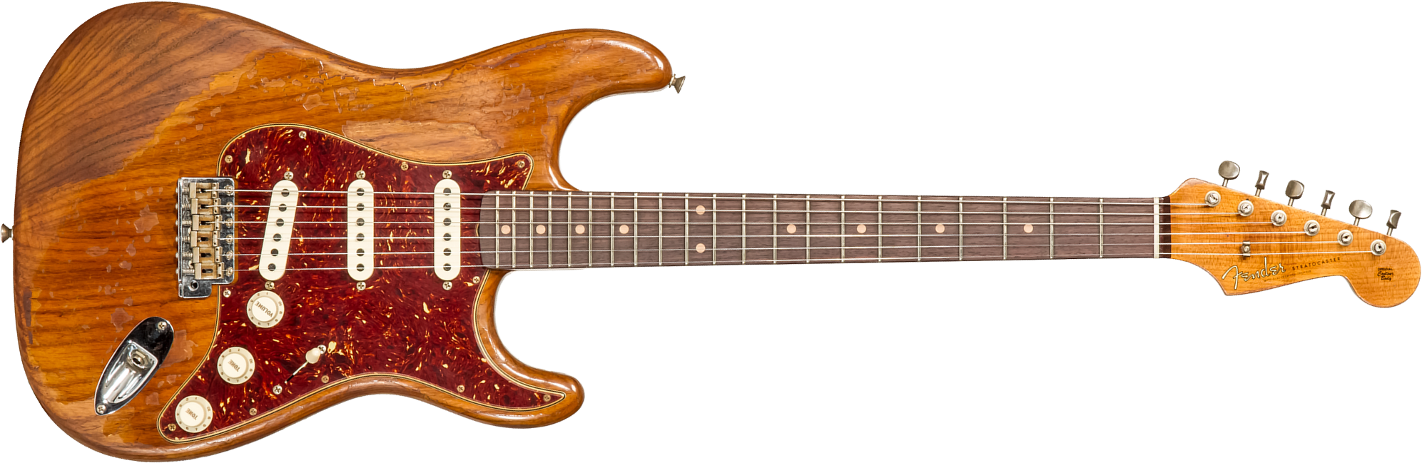 Fender Custom Shop Strat 1961 3s Trem Rw #cz570266 - Super Heavy Relic Natural - Guitarra eléctrica con forma de str. - Main picture