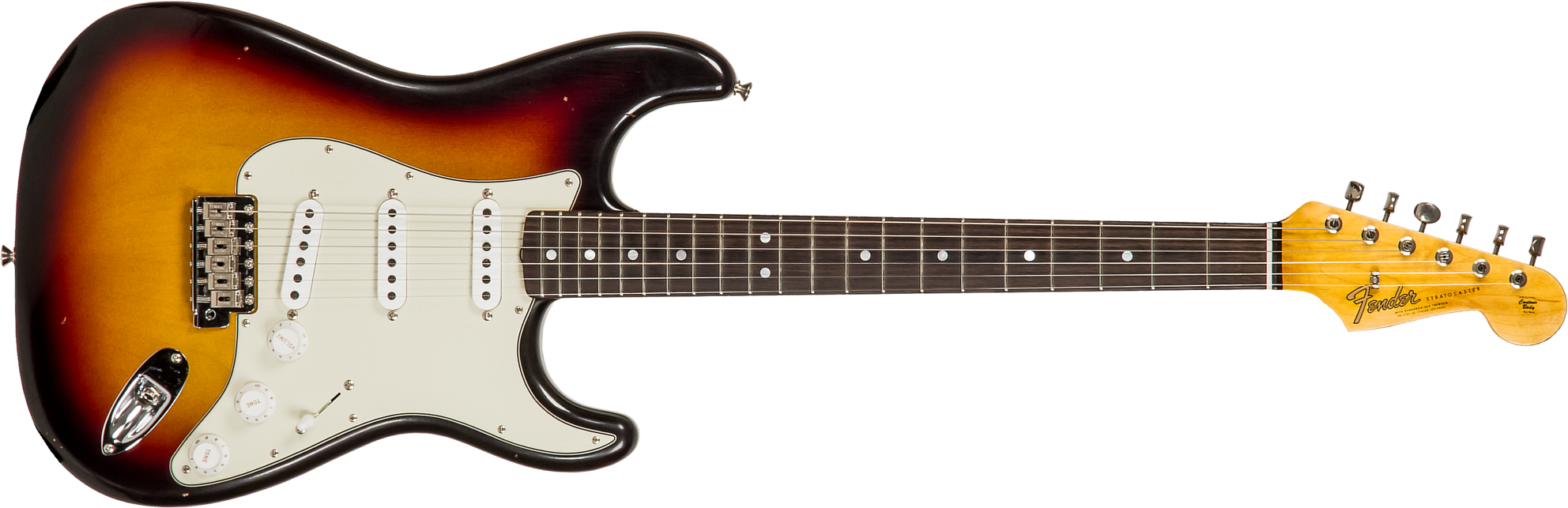 Fender Custom Shop Strat 1964 Rw #r114936 - Journeyman Relic 3-color Sunburst - Guitarra eléctrica con forma de str. - Main picture
