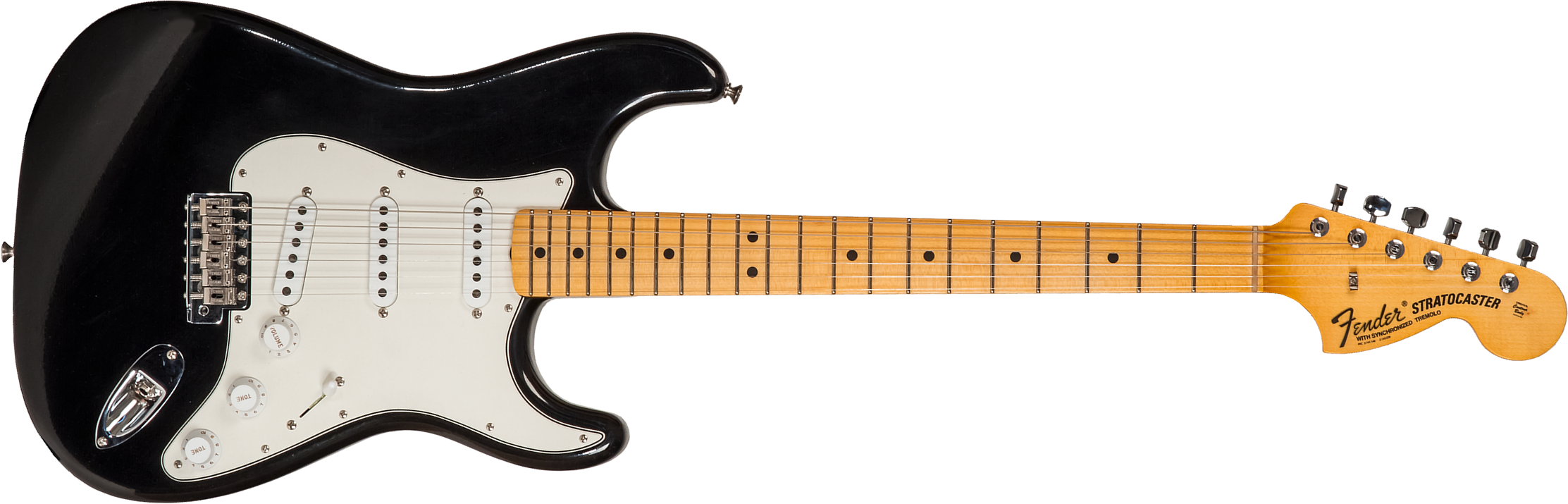 Fender Custom Shop Strat 1969 3s Trem Mn #r127670 - Closet Classic Black - Guitarra eléctrica con forma de str. - Main picture