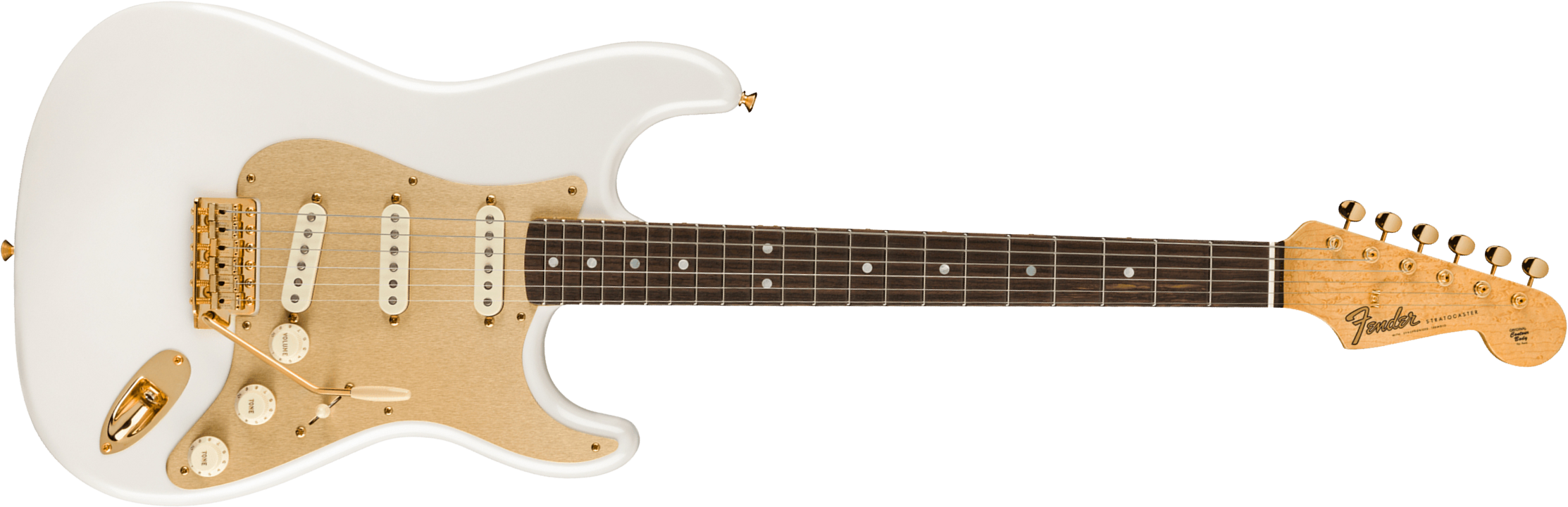 Fender Custom Shop Strat 75th Anniversary Ltd Rw - Nos Diamond White Pearl - Guitarra eléctrica con forma de str. - Main picture