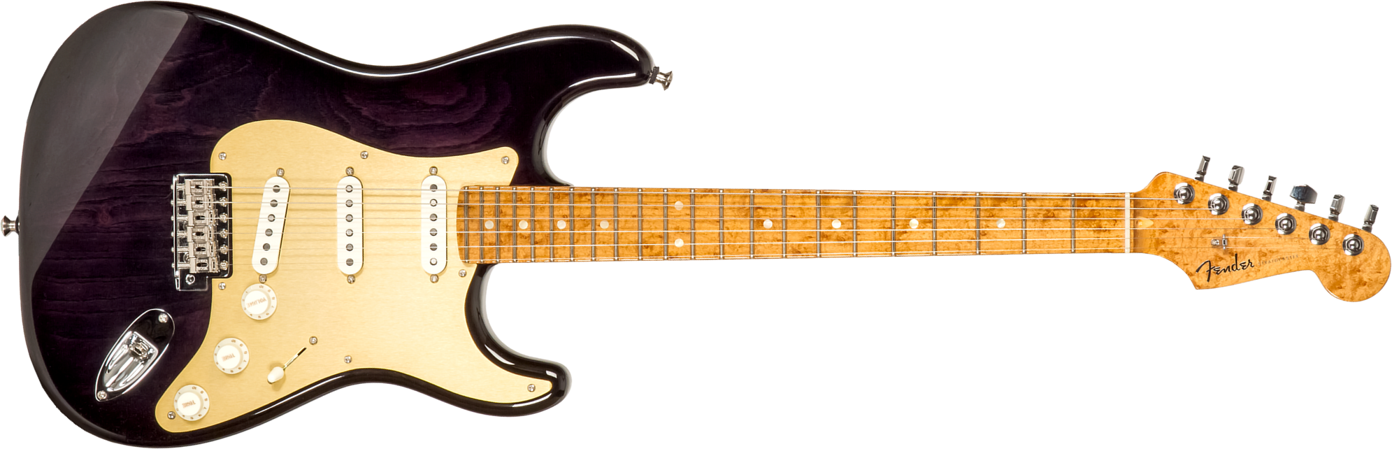 Fender Custom Shop Strat American Custom 3s Trem Mn #xn15899 - Nos Ebony Transparent - Guitarra eléctrica con forma de str. - Main picture