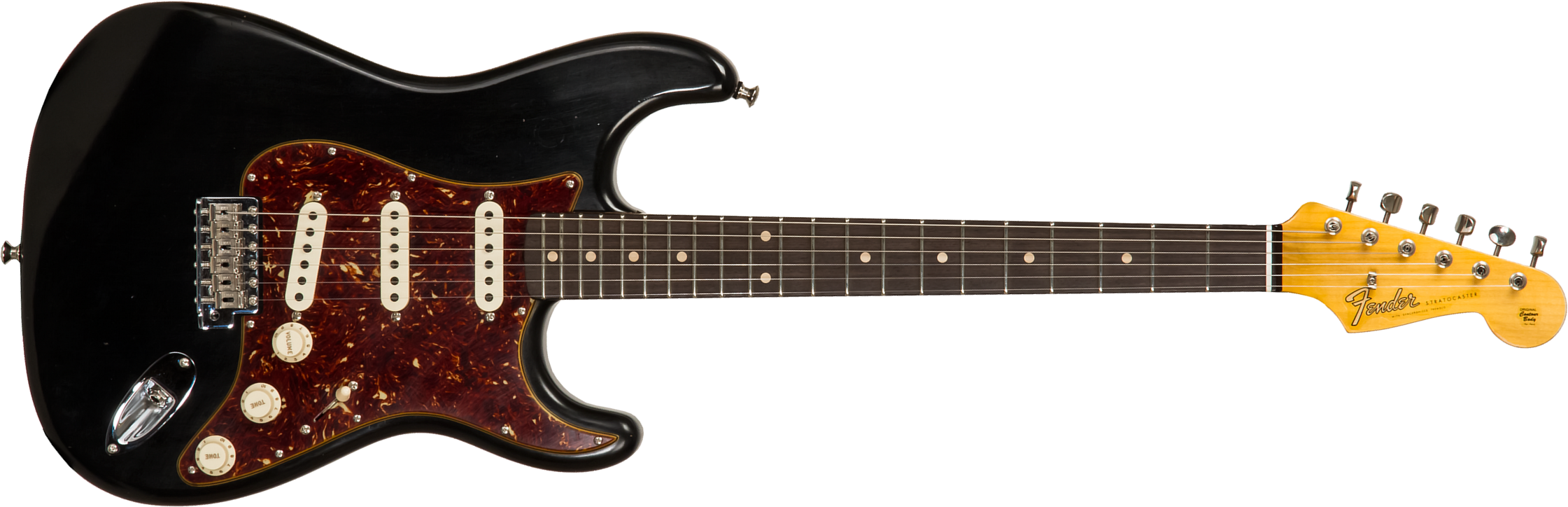 Fender Custom Shop Strat Postmodern 3s Trem Rw #xn13616 - Journeyman Relic Aged Black - Guitarra eléctrica con forma de str. - Main picture