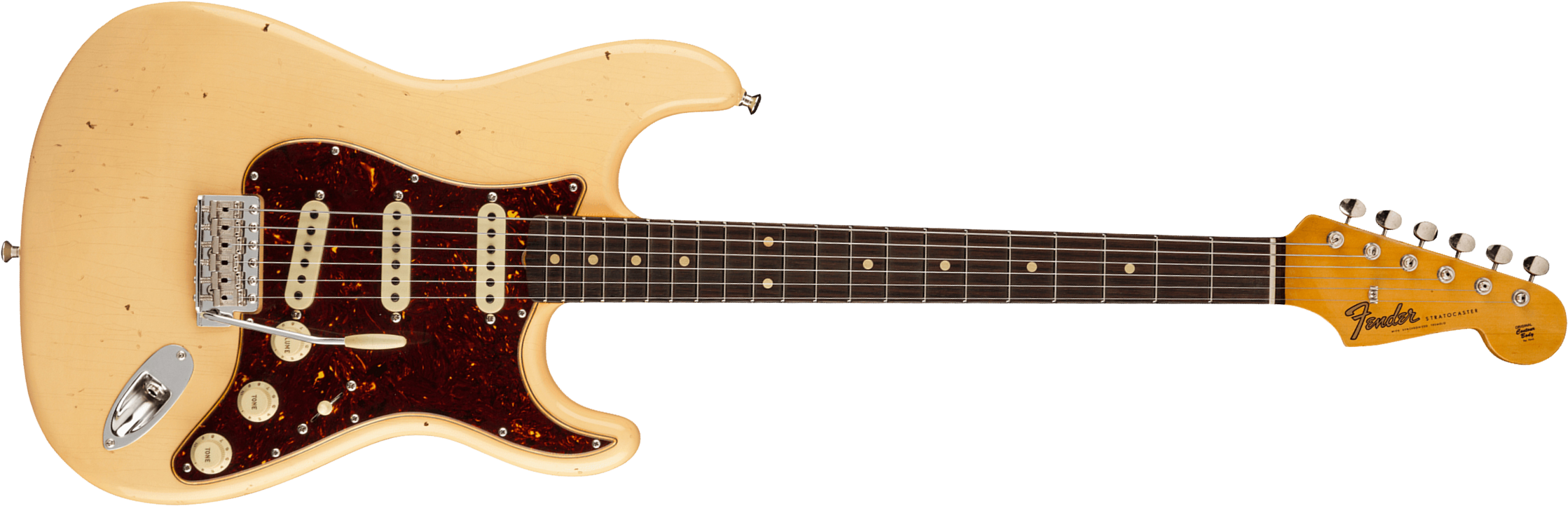 Fender Custom Shop Strat Postmodern Usa Rw - Journeyman Relic Vintage White - Guitarra eléctrica con forma de str. - Main picture