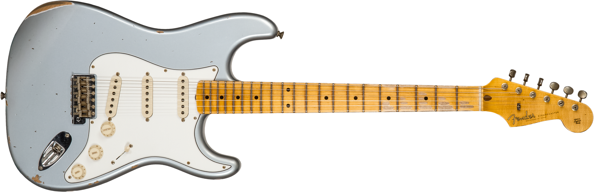 Fender Custom Shop Strat Tomatillo Special 3s Trem Mn #cz571096 - Relic Aged Ice Blue Metallic - Guitarra eléctrica con forma de str. - Main picture