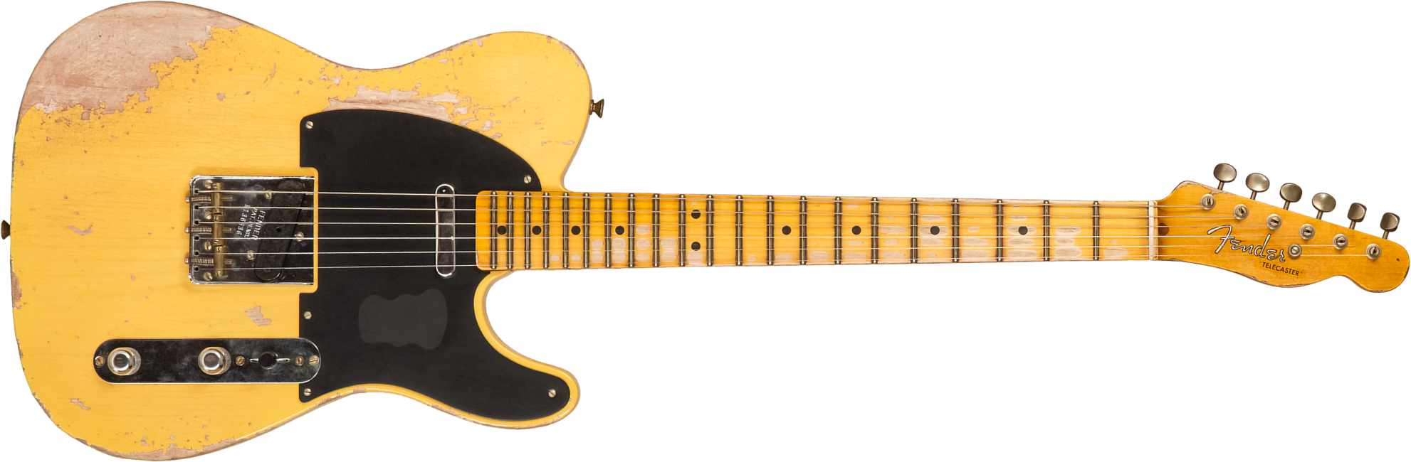Fender Custom Shop Tele 1952 2s Ht Mn #r136636 - Super Heavy Relic Aged Nocaster Blonde - Guitarra eléctrica con forma de tel - Main picture