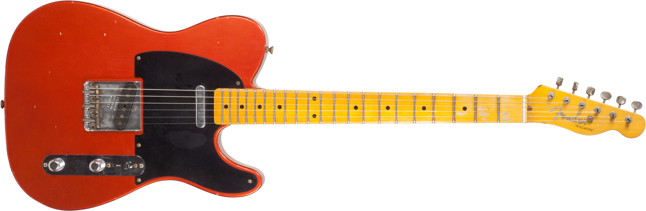 Fender Custom Shop Tele 1952 2s Ht Mn #r16317 - Journeyman Relic Melon Candy - Guitarra eléctrica con forma de tel - Main picture