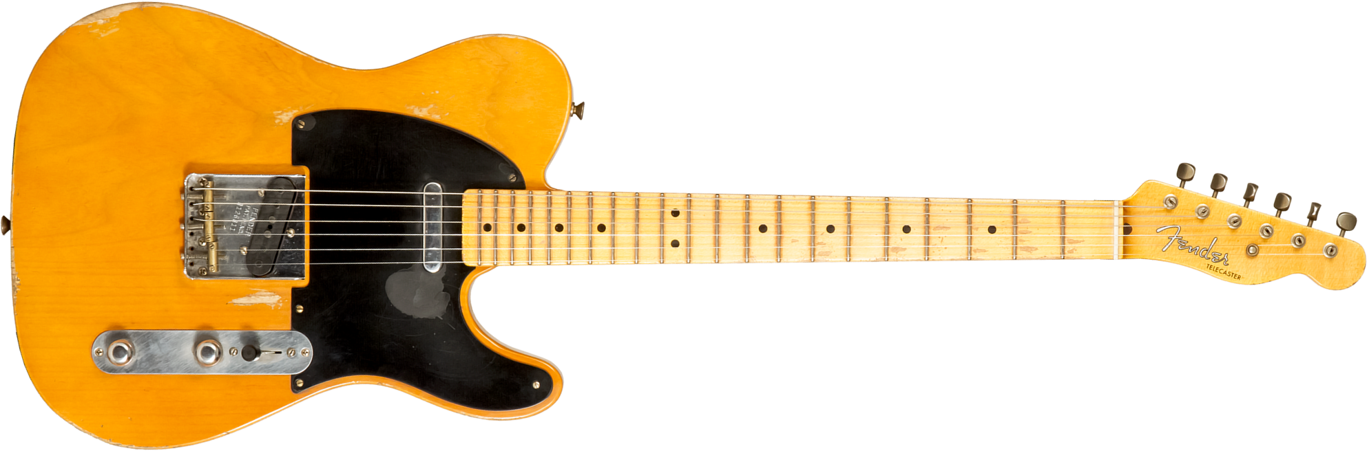 Fender Custom Shop Tele 1952 Masterbuilt A.hicks 2s Ht Mn #r126811 - Relic Smoked Butterscotch Blonde - Guitarra eléctrica con forma de tel - Main pic