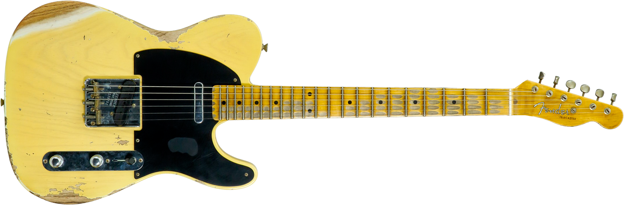 Fender Custom Shop Tele 1953 2s Ht Mn #r126760 - Heavy Relic Nocaster Blonde - Guitarra eléctrica con forma de tel - Main picture