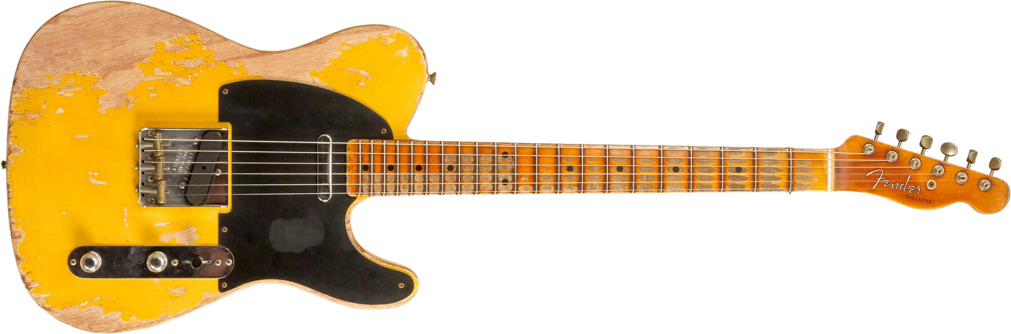 Fender Custom Shop Tele 1953 2s Ht Mn #r128654 - Super Heavy Relic Natural Blonde - Guitarra eléctrica con forma de str. - Main picture