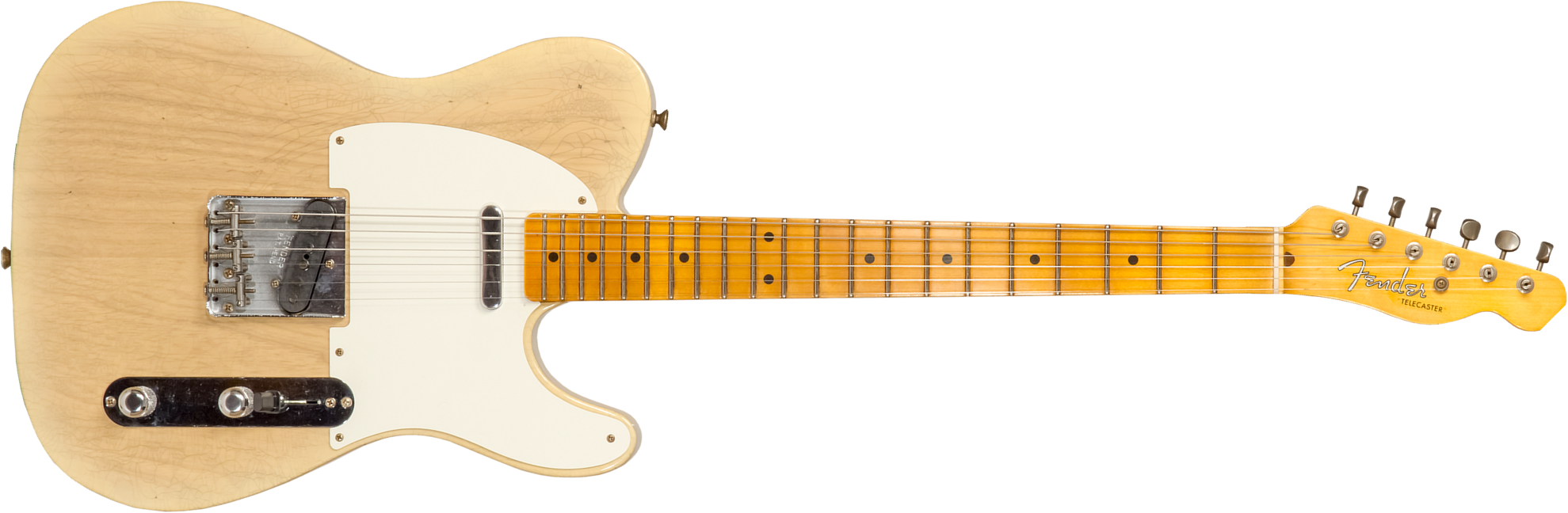 Fender Custom Shop Tele 1955 2s Ht Mn #cz570232 - Journeyman Relic Natural Blonde - Guitarra eléctrica con forma de tel - Main picture