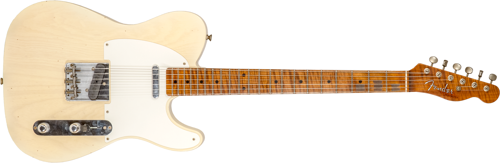 Fender Custom Shop Tele 1955 2s Ht Mn #cz573416 - Journeyman Relic Nocaster Blonde - Guitarra eléctrica con forma de tel - Main picture