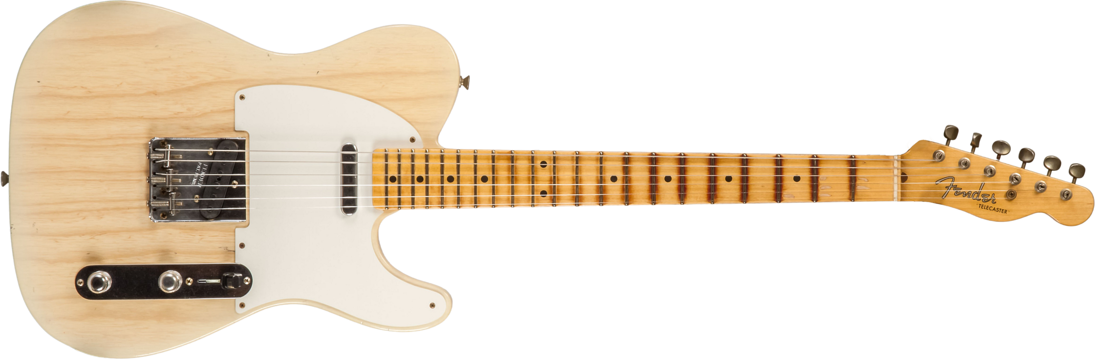 Fender Custom Shop Tele 1955 2s Ht Mn #cz580065 - Journeyman Relic Natural Blonde - Guitarra eléctrica con forma de str. - Main picture