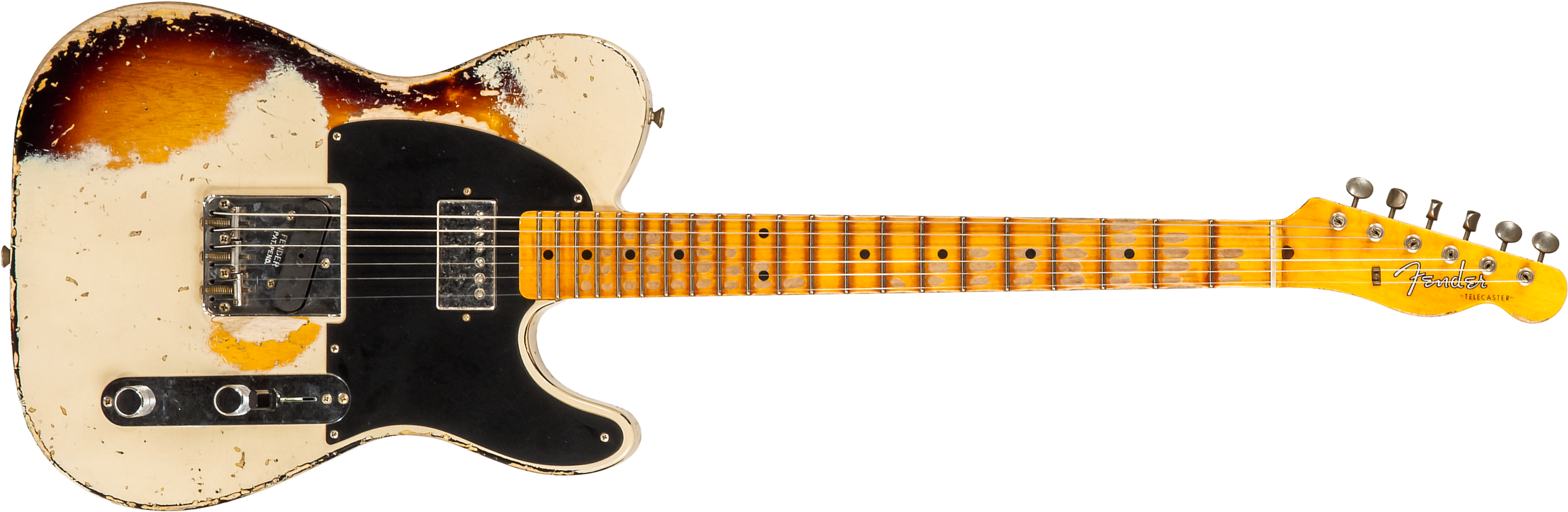 Fender Custom Shop Tele 1957 Sh Ht Mn #r117579 - Heavy Relic Desert Sand Ov. Sunburst - Guitarra eléctrica con forma de tel - Main picture