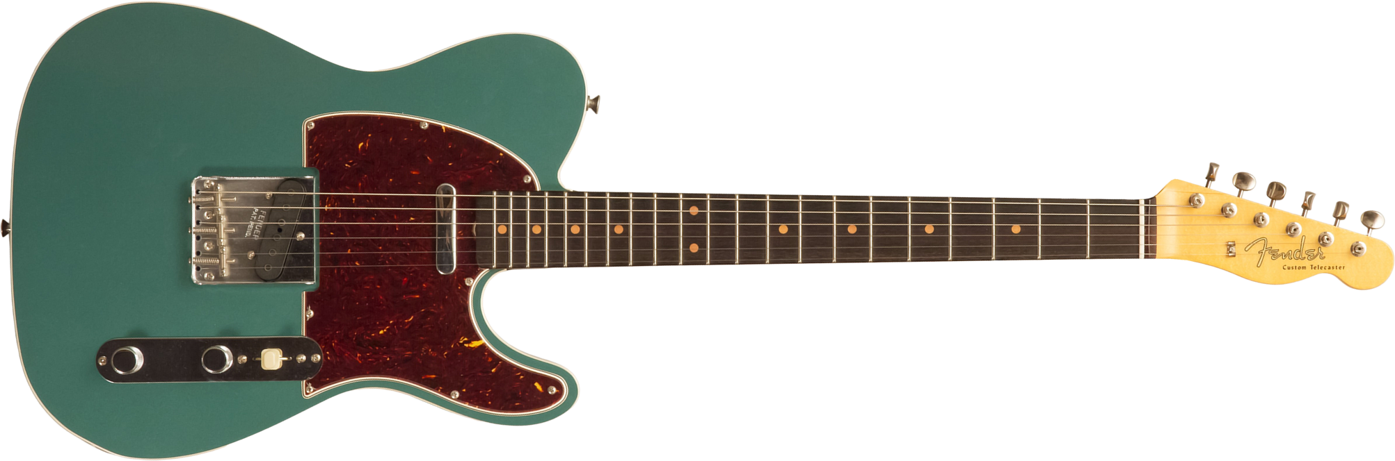 Fender Custom Shop Tele 1959 Custom 2s Ht Rw #r146032 - Time Capsule Sherwood Metallic - Guitarra eléctrica con forma de tel - Main picture