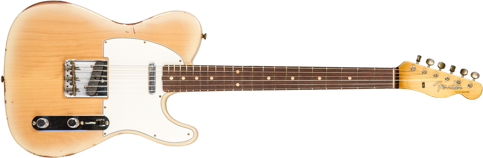 Fender Custom Shop Tele 1960 2s Ht Rw #r135928 - Relic Natural Blonde - Guitarra eléctrica con forma de tel - Main picture