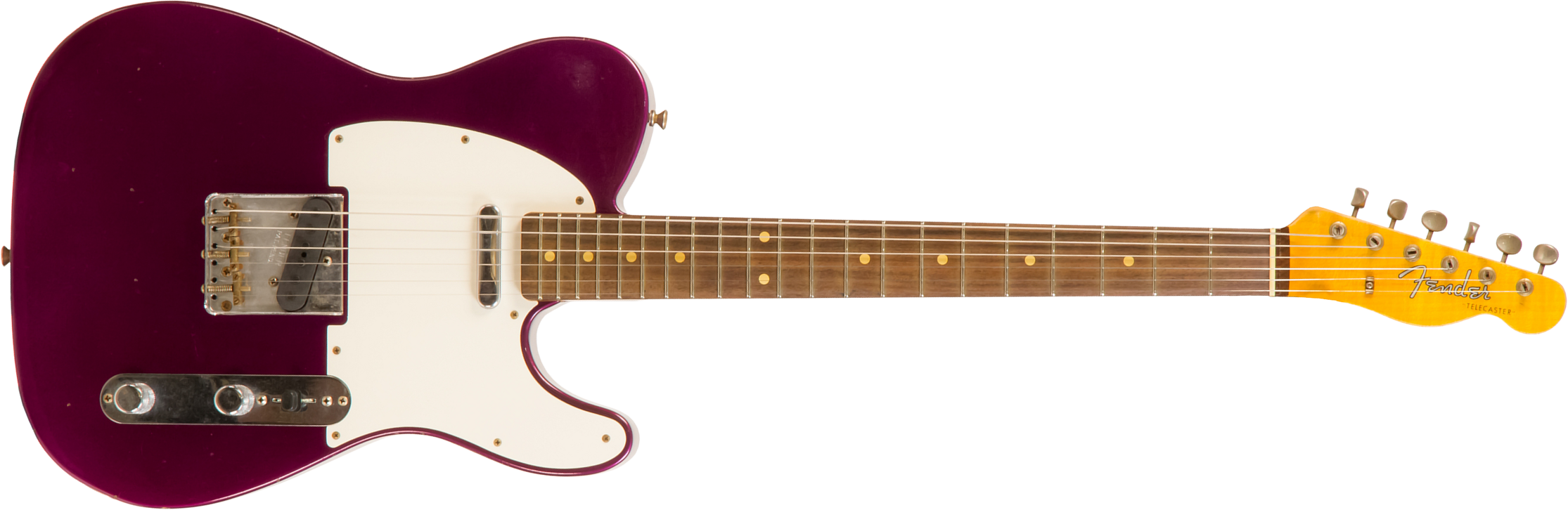 Fender Custom Shop Tele 1960 Rw #cz549121 - Journeyman Relic Purple Metallic - Guitarra eléctrica con forma de tel - Main picture