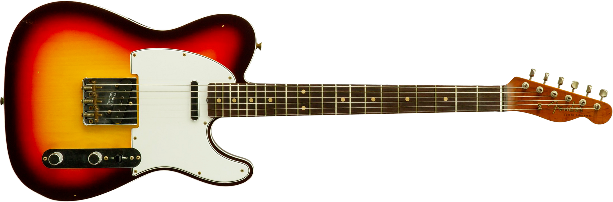 Fender Custom Shop Tele 1960 Vintage Custom 2s Ht Rw #r147862 - Journeyman Relic 3-color Sunburst - Guitarra eléctrica con forma de tel - Main picture