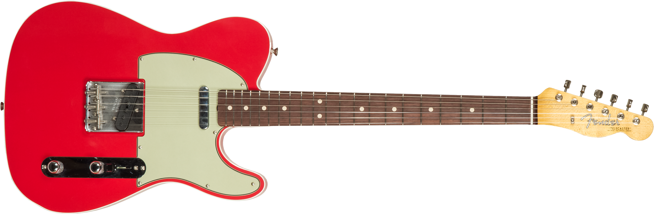 Fender Custom Shop Tele 1963 2s Ht Rw #r127693 - Closet Classic Fiesta Red - Guitarra eléctrica con forma de tel - Main picture