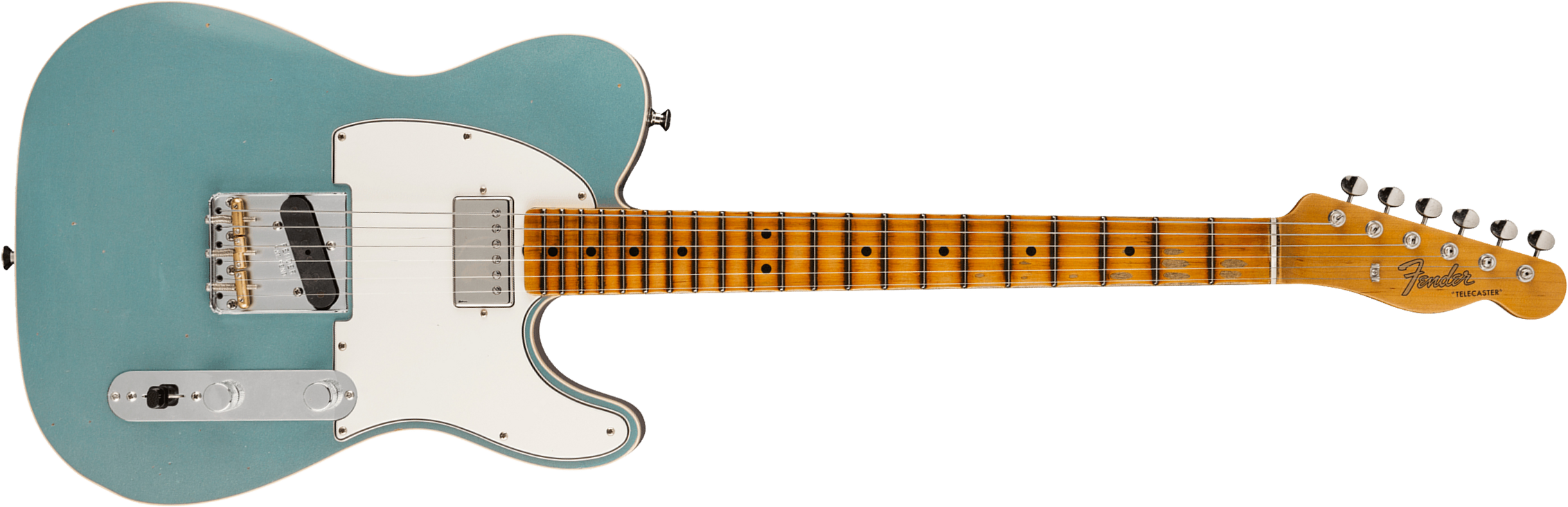 Fender Custom Shop Tele Postmodern Usa Sh Ht Mn - Journeyman Relic Firemist Silver - Guitarra eléctrica con forma de tel - Main picture