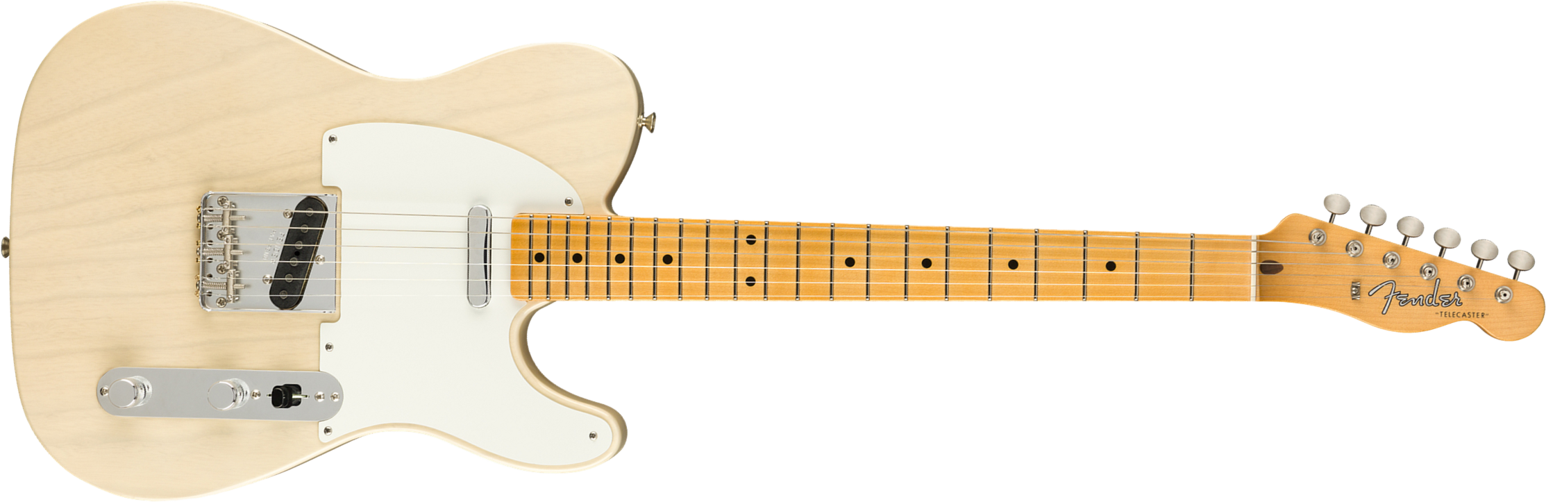 Fender Custom Shop Tele Vintage Custom 1958 Top Load Ltd Mn - Nos Aged White Blonde - Guitarra eléctrica con forma de tel - Main picture