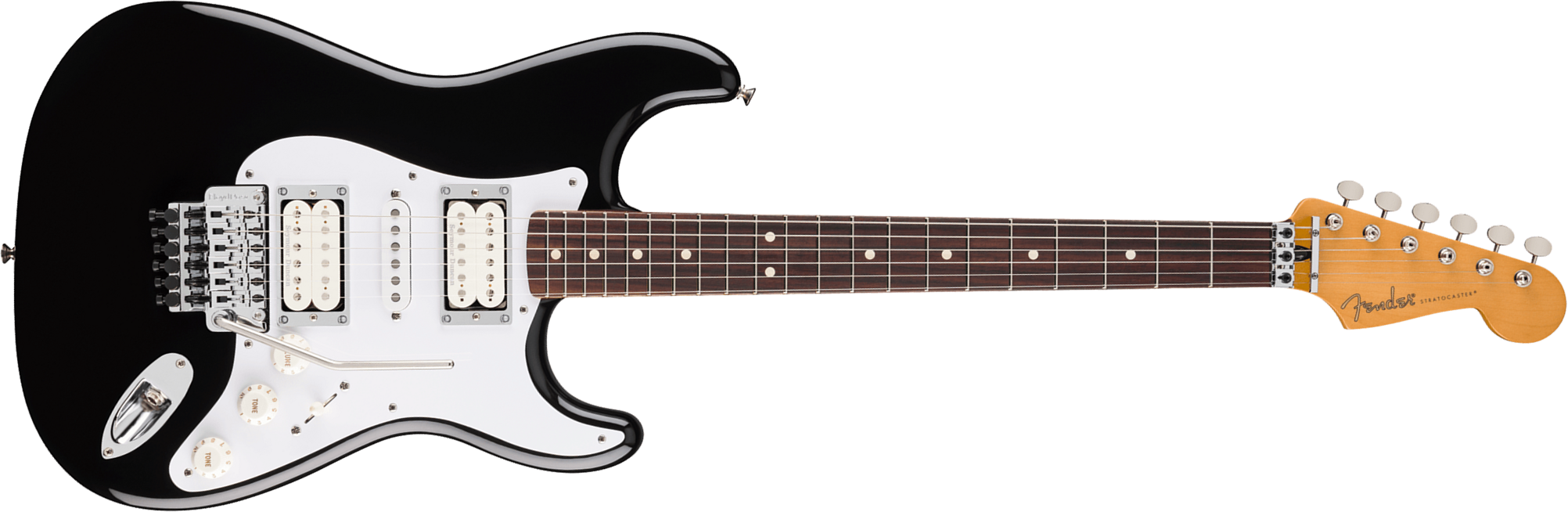 Fender Dave Murray Strat 50th Ann. Mex Ltd Signature Hsh Seymour Duncan Fr Rw - Black - Guitarra eléctrica de autor - Main picture