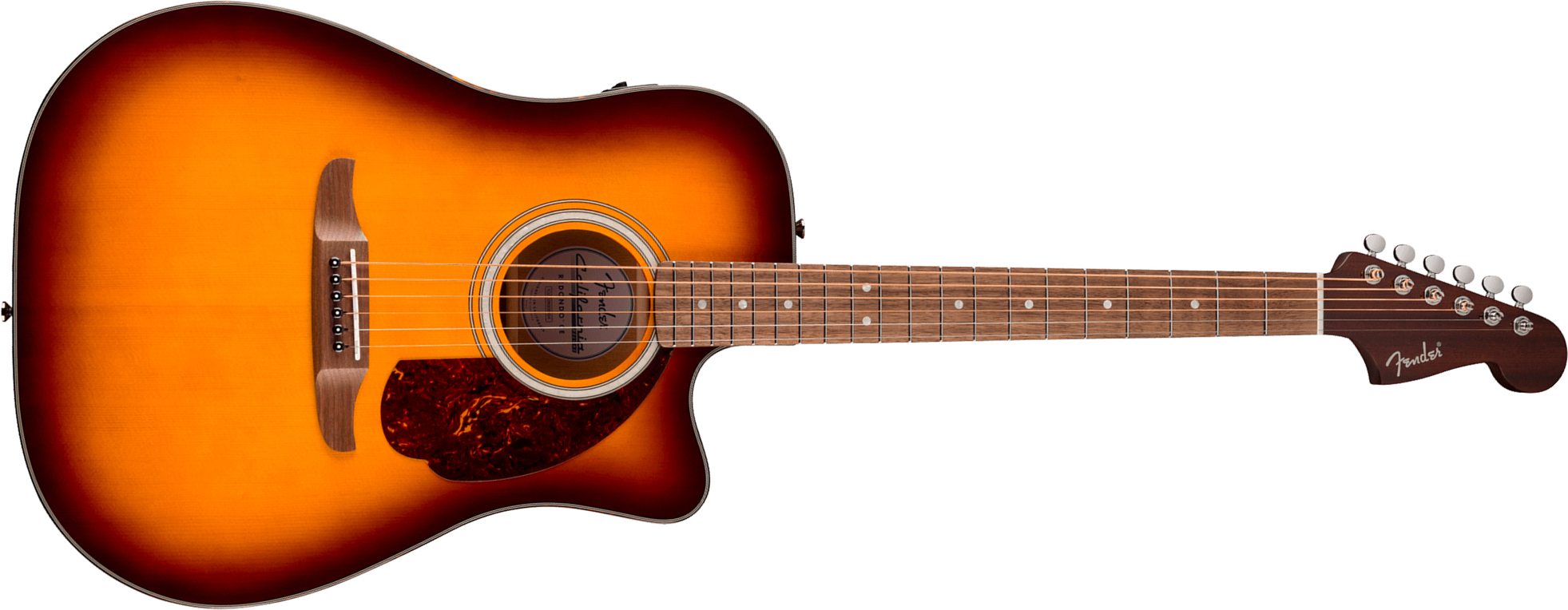 Fender Deluxe Redondo Ce California Dreadnought Cw Epicea Acajou Noy - Honey Sunburst - Guitarra folk - Main picture