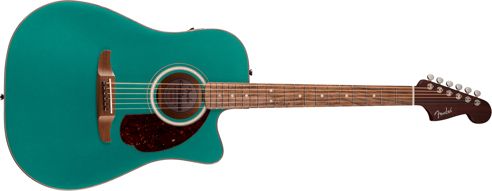 Fender Deluxe Redondo Ce California Dreadnought Cw Epicea Acajou Noy - Sherwood Green - Guitarra folk - Main picture