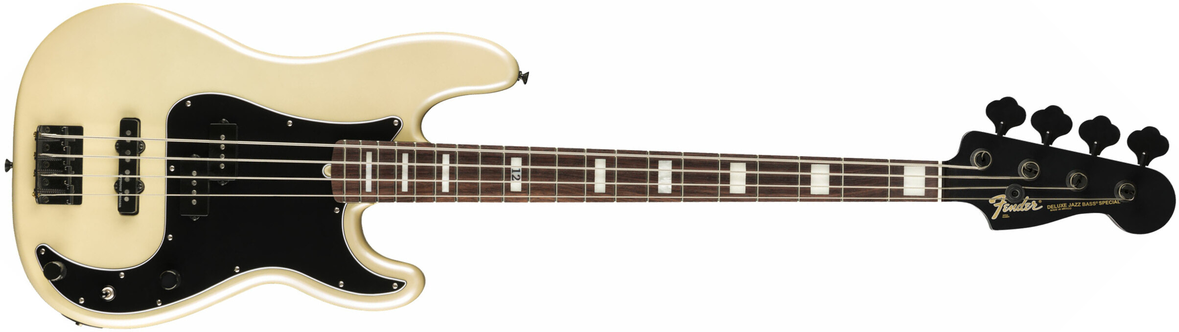 Fender Duff Mckagan Precision Bass Deluxe Signature Rw - White Pearl - Bajo eléctrico de cuerpo sólido - Main picture