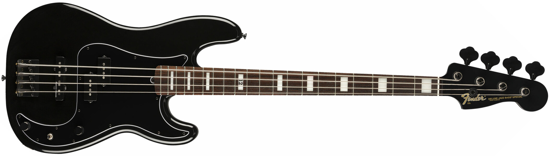 Fender Duff Mckagan Precision Bass Deluxe Signature Rw - Black - Bajo eléctrico de cuerpo sólido - Main picture
