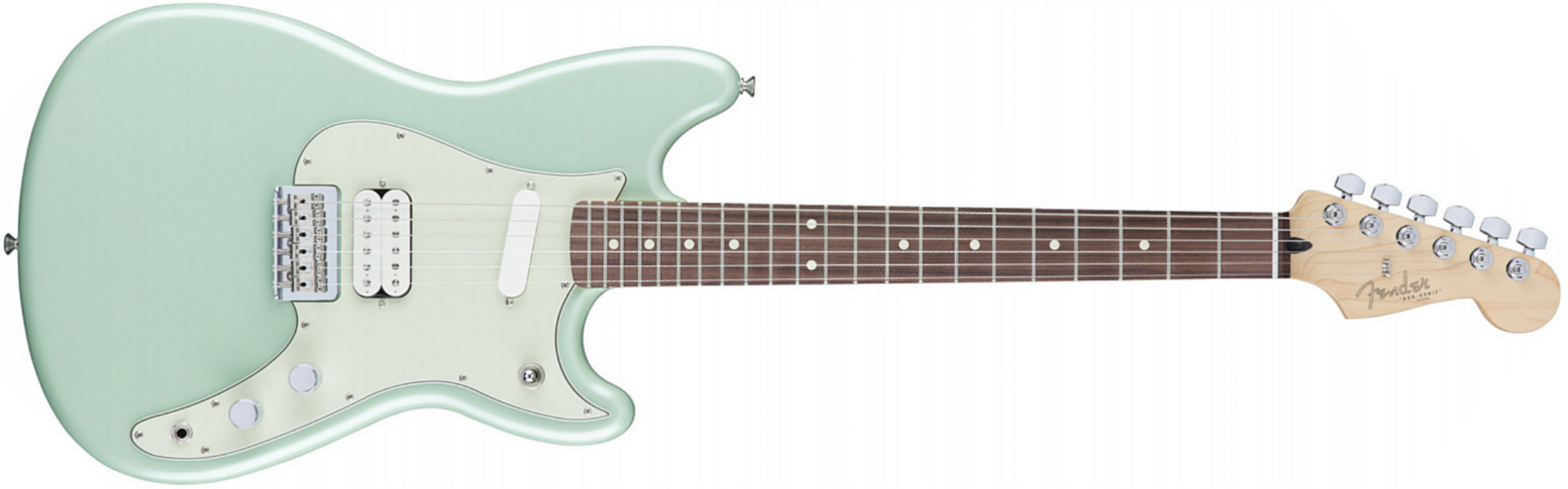 Fender Duo-sonic Hs Offset Mex Rw Diapason Court 2016 - Surf Green - Guitarra electrica retro rock - Main picture