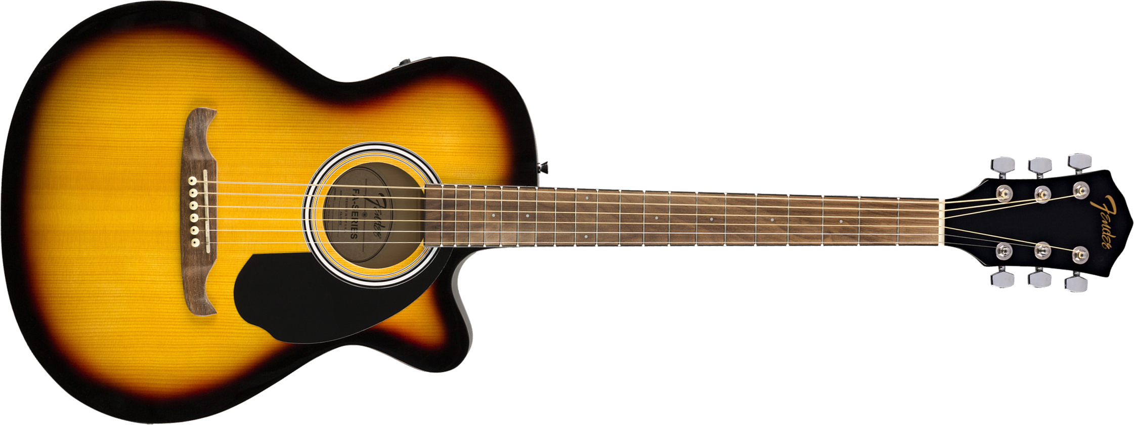 Fender Fa-135ce Concert Cw Epicea Tilleul Wal - Sunburst - Guitarra electro acustica - Main picture