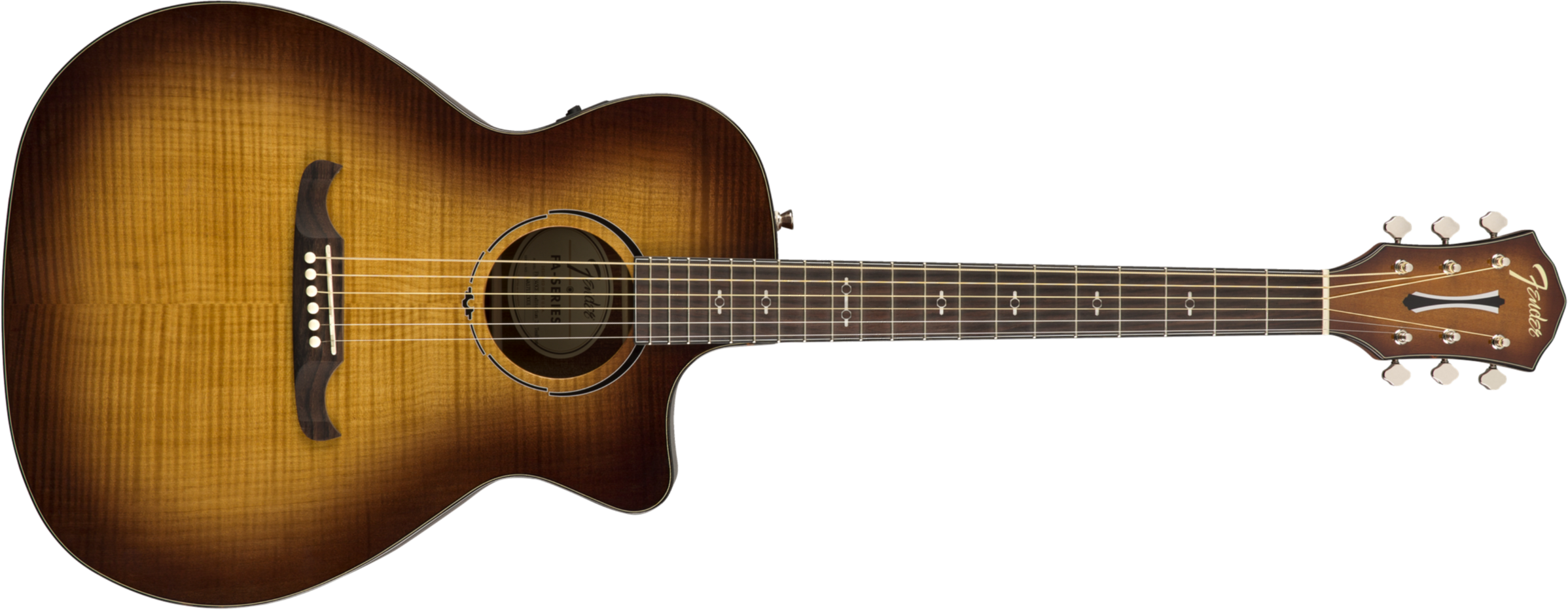 Fender Fa-345ce Alternative Auditorium Cw Erable Lacewood Lau - 3-tone Tea Burst - Guitarra electro acustica - Main picture